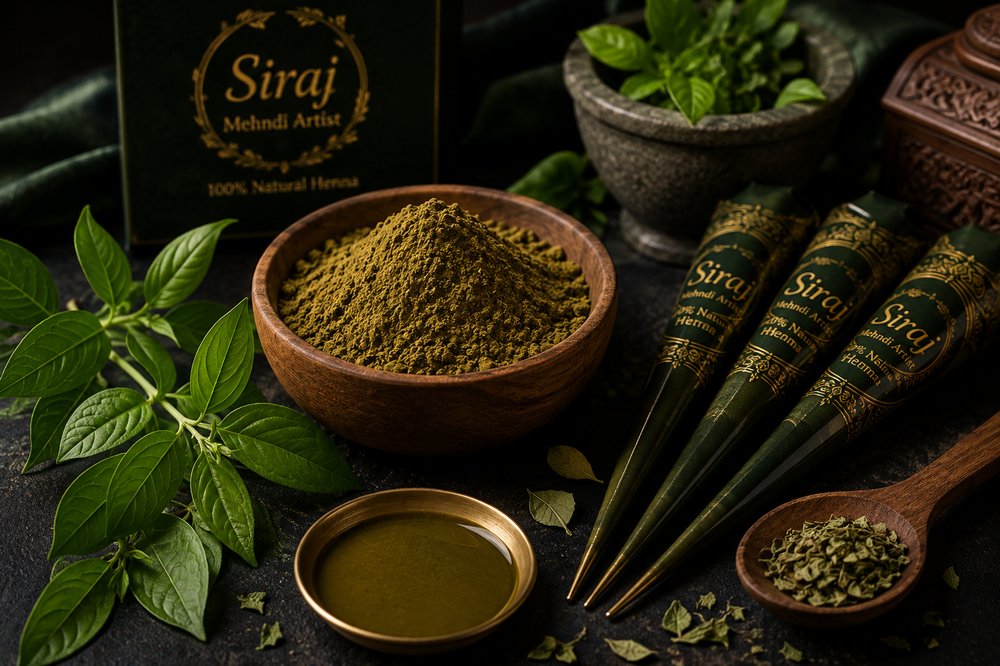 100% natural henna cones, no chemicals or black henna