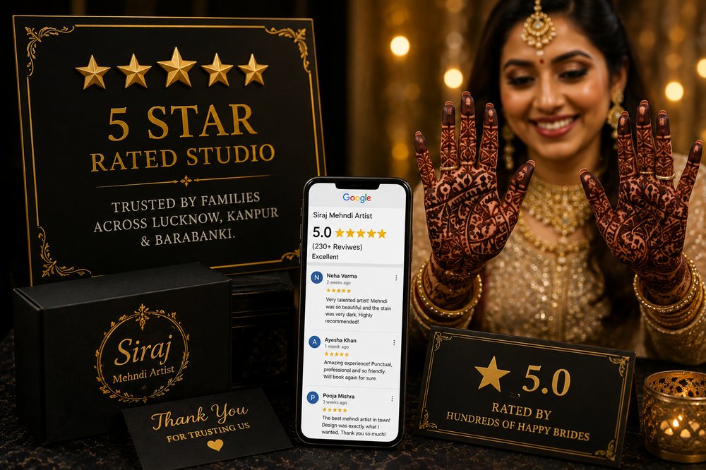 5 star rated mehndi studio trusted by hundreds of brides